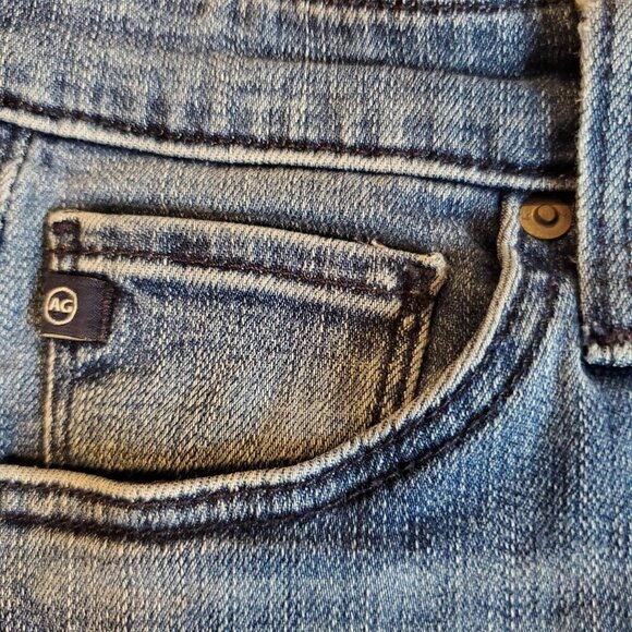 AG ADRIANO GOLDSCHMIED SZ 26R Women's Skinny Ankle Zip Stretch Blue Jeans - Picture 5 of 10